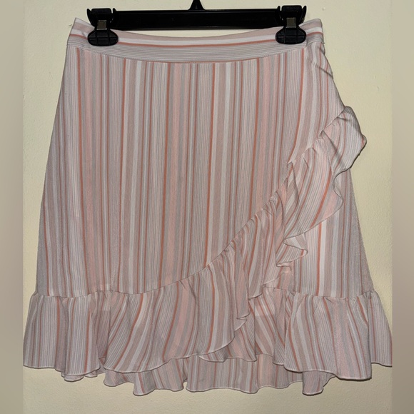 LC Lauren Conrad Blush and Peach Striped Skirt - Picture 1 of 8